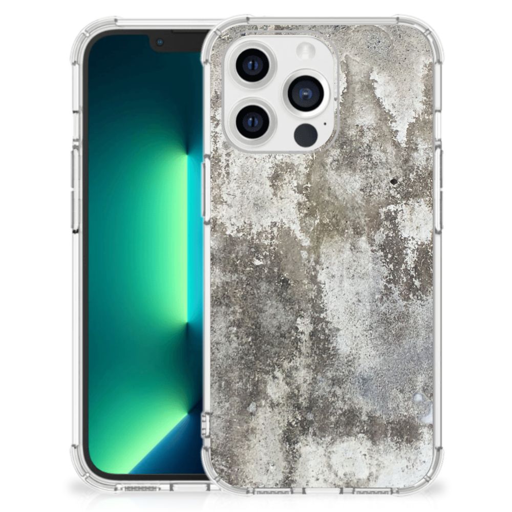 iPhone 13 Pro Max Anti-Shock Hoesje Beton Print - B2C Telecom