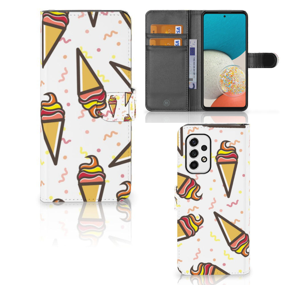 Samsung Galaxy A53 Book Cover Icecream