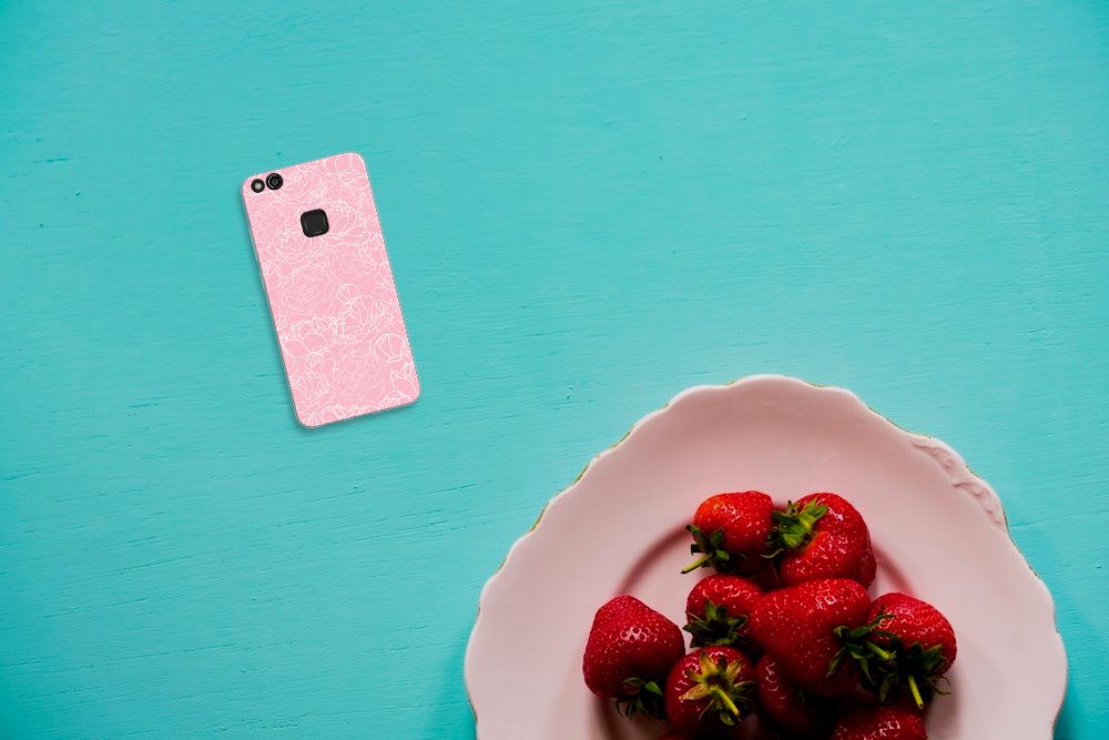 Huawei P10 Lite TPU Case White Flowers