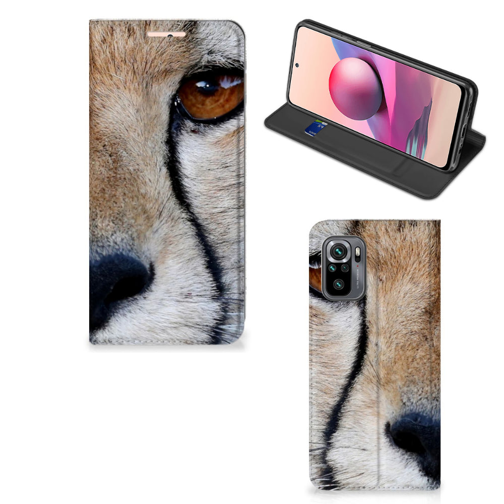 Xiaomi Redmi Note 10 4G | 10S | Poco M5s Hoesje maken Cheetah met close-up van cheetah print