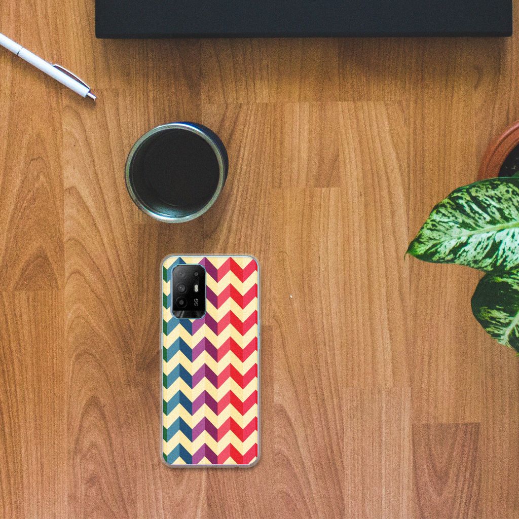 OPPO A94 5G | Reno5 Z TPU bumper Zigzag Multi Color B2C Telecom