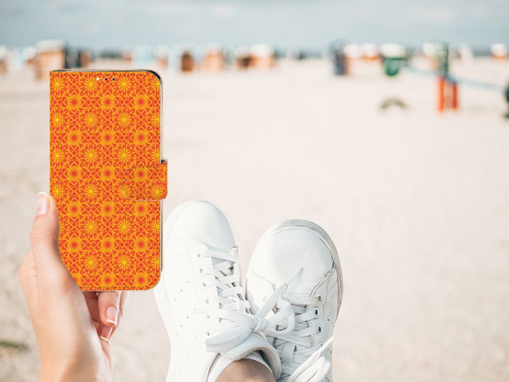 Motorola Moto G7 | G7 Plus Telefoon Hoesje Batik Oranje