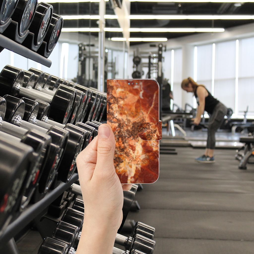 Huawei Y5 (2019) Bookcase Marmer Bruin