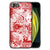 Telefoonhoesje iPhone SE 2022 | SE 2020 | 7/8 Angel Skull Rood met rood design en schokabsorberend materiaal.
