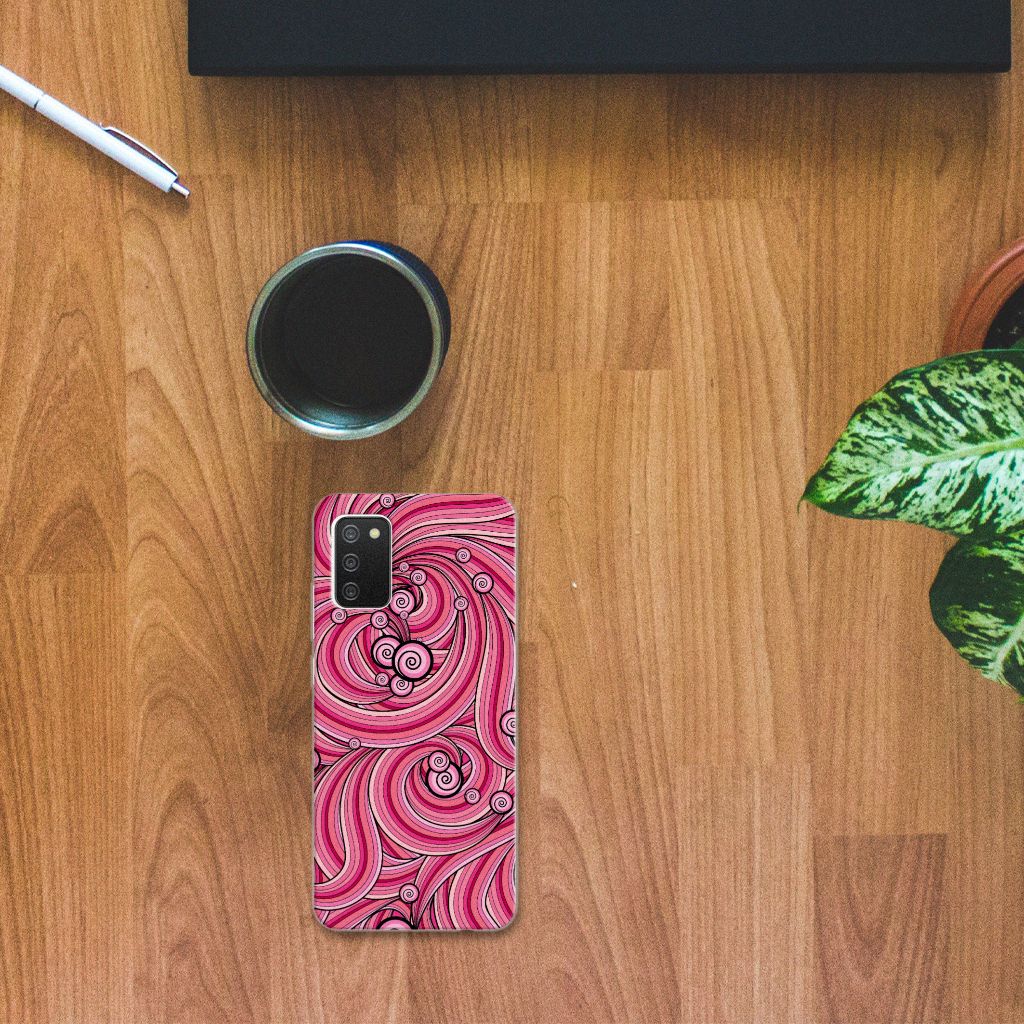 Samsung Galaxy A02s Hoesje maken Swirl Pink B2C Telecom