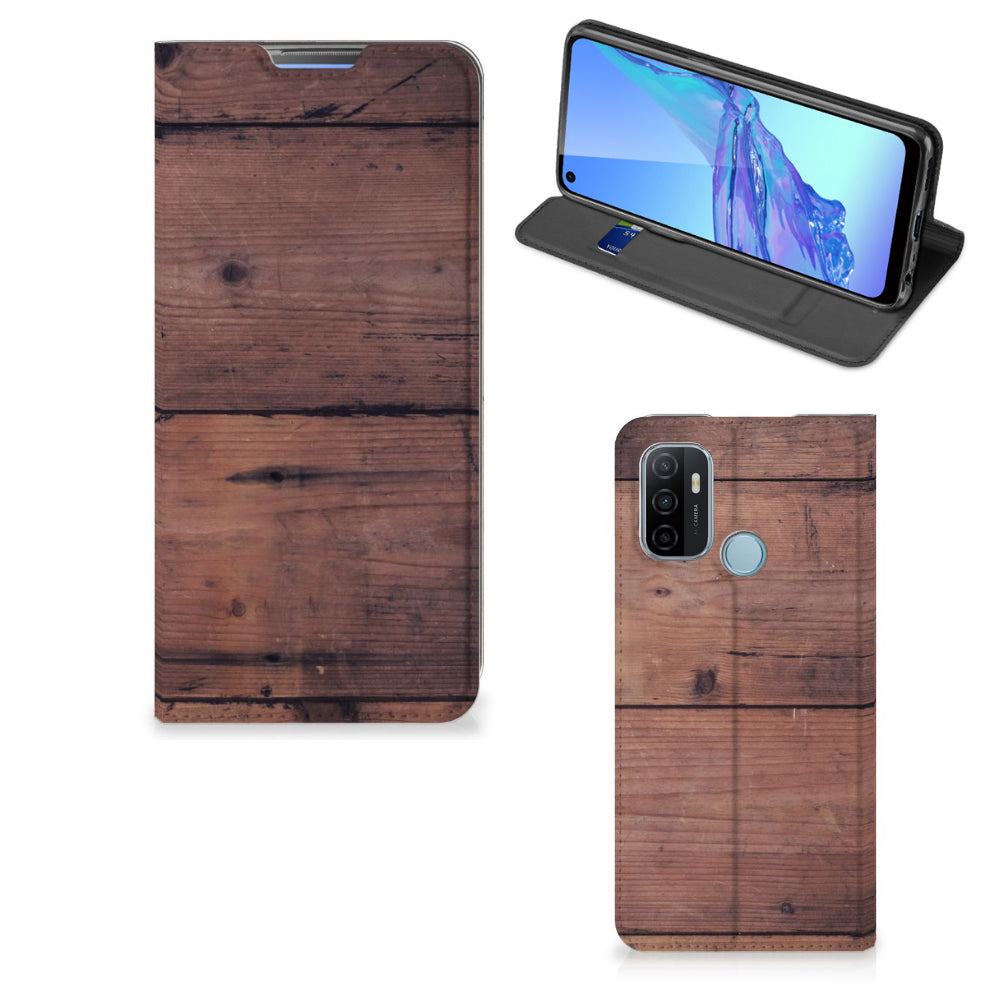 OPPO A53 | A53s Book Wallet Case Old Wood