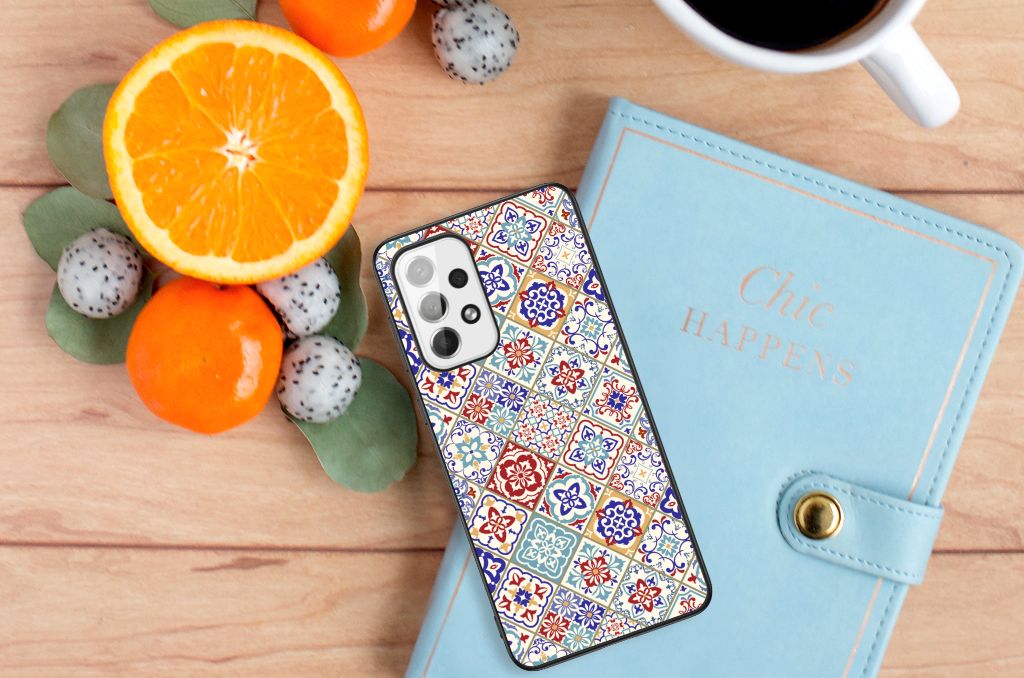 Samsung Galaxy A73 Marmeren Print Telefoonhoesje Tiles Color B2C Telecom