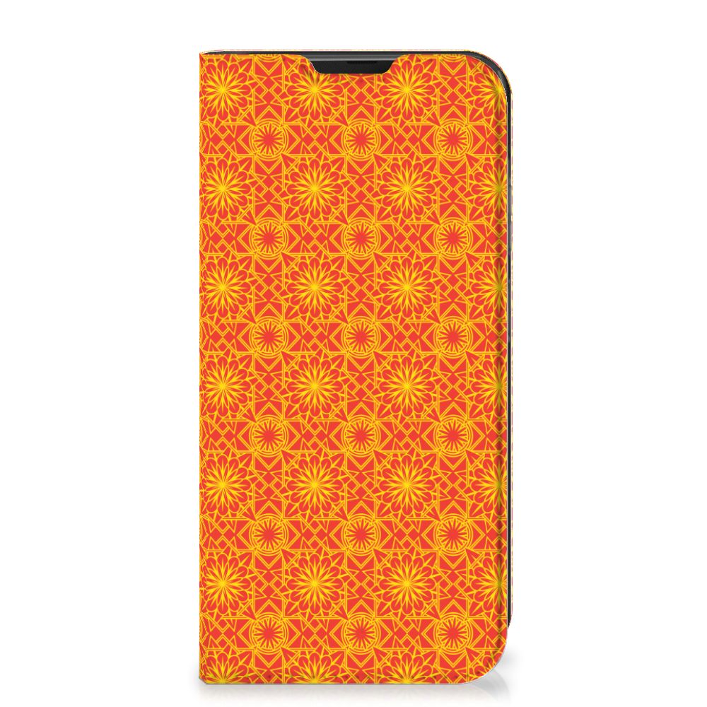 Samsung Galaxy Xcover 6 Pro Hoesje met Magneet Batik Oranje - B2C Telecom