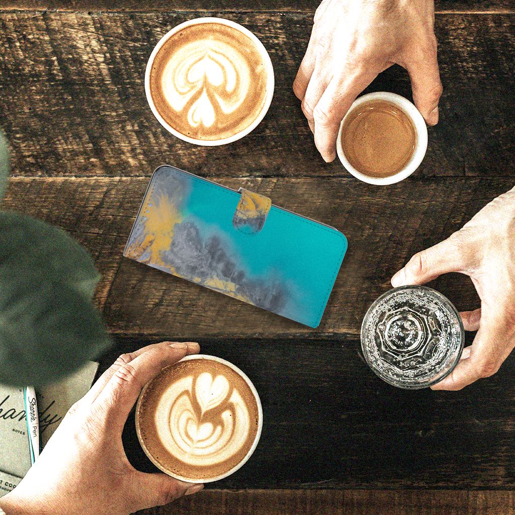 OPPO A53 | OPPO A53s Bookcase Marble Blue Gold