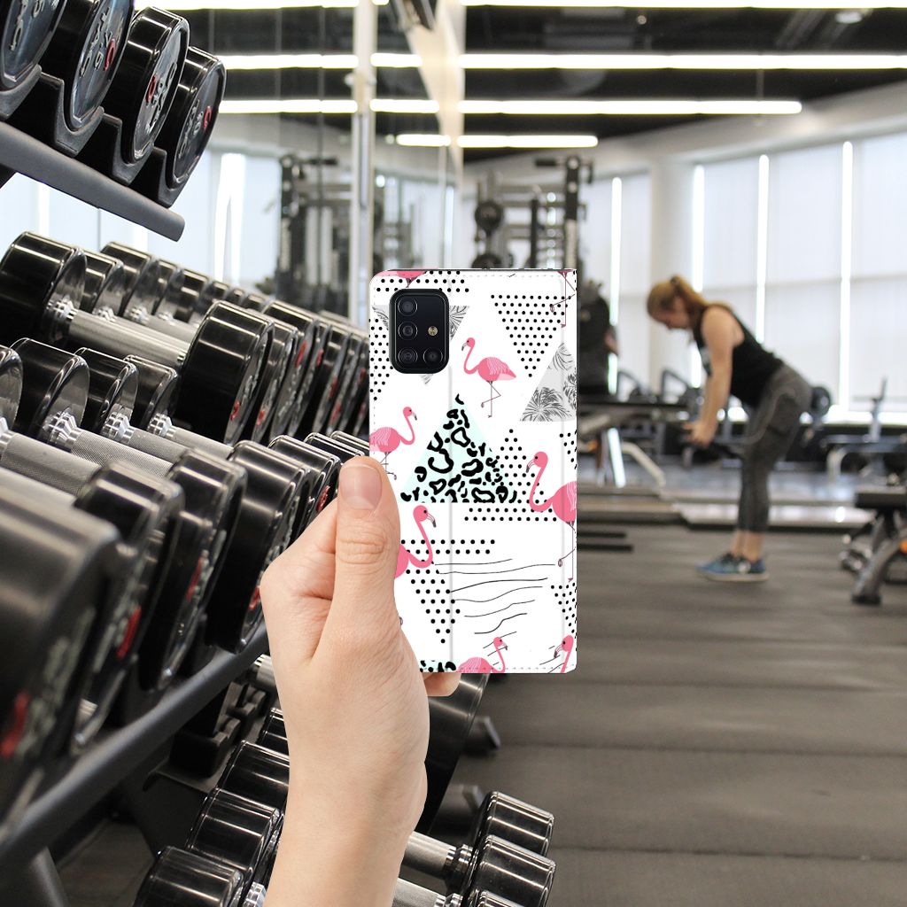Samsung Galaxy A51 Hoesje maken Flamingo Triangle - B2C Telecom