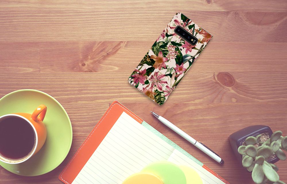 Samsung Galaxy S10 Plus Smart Cover Flowers