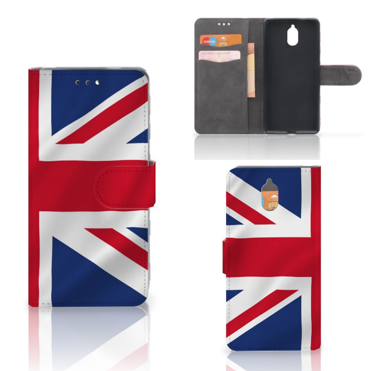 Nokia 3.1 (2018) Bookstyle Case Groot-Brittannië