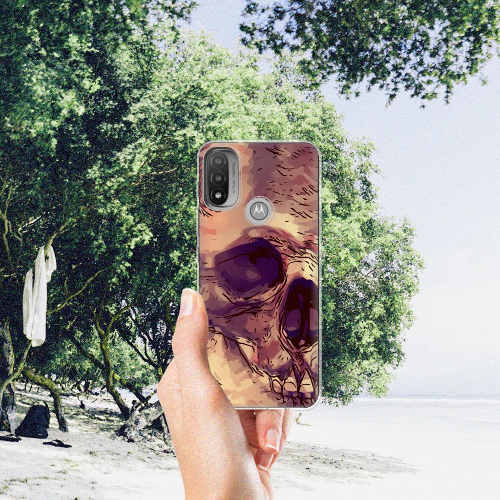 Silicone Back Case Motorola Moto E20 | E40 Skullhead B2C Telecom