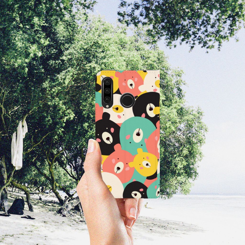 Huawei P30 Lite New Edition Magnet Case Bears