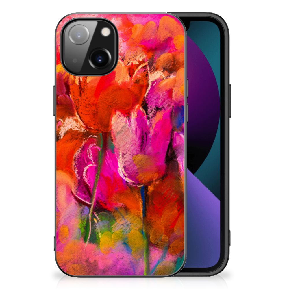 Kleurrijke Telefoonhoesje Apple iPhone 13 Tulips B2C Telecom