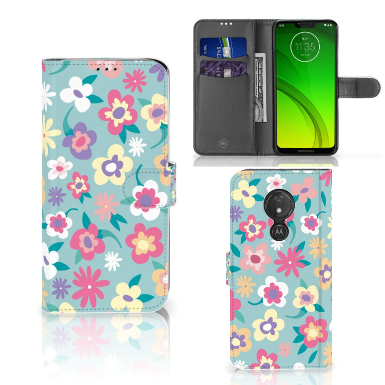 Motorola Moto G7 Power Hoesje Flower Power