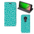 Motorola Moto G7 Play Bookcase Cracks Blue - B2C Telecom