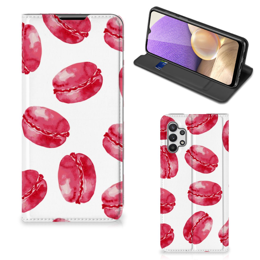 Samsung Galaxy A32 5G Flip Style Cover Pink Macarons - B2C Telecom