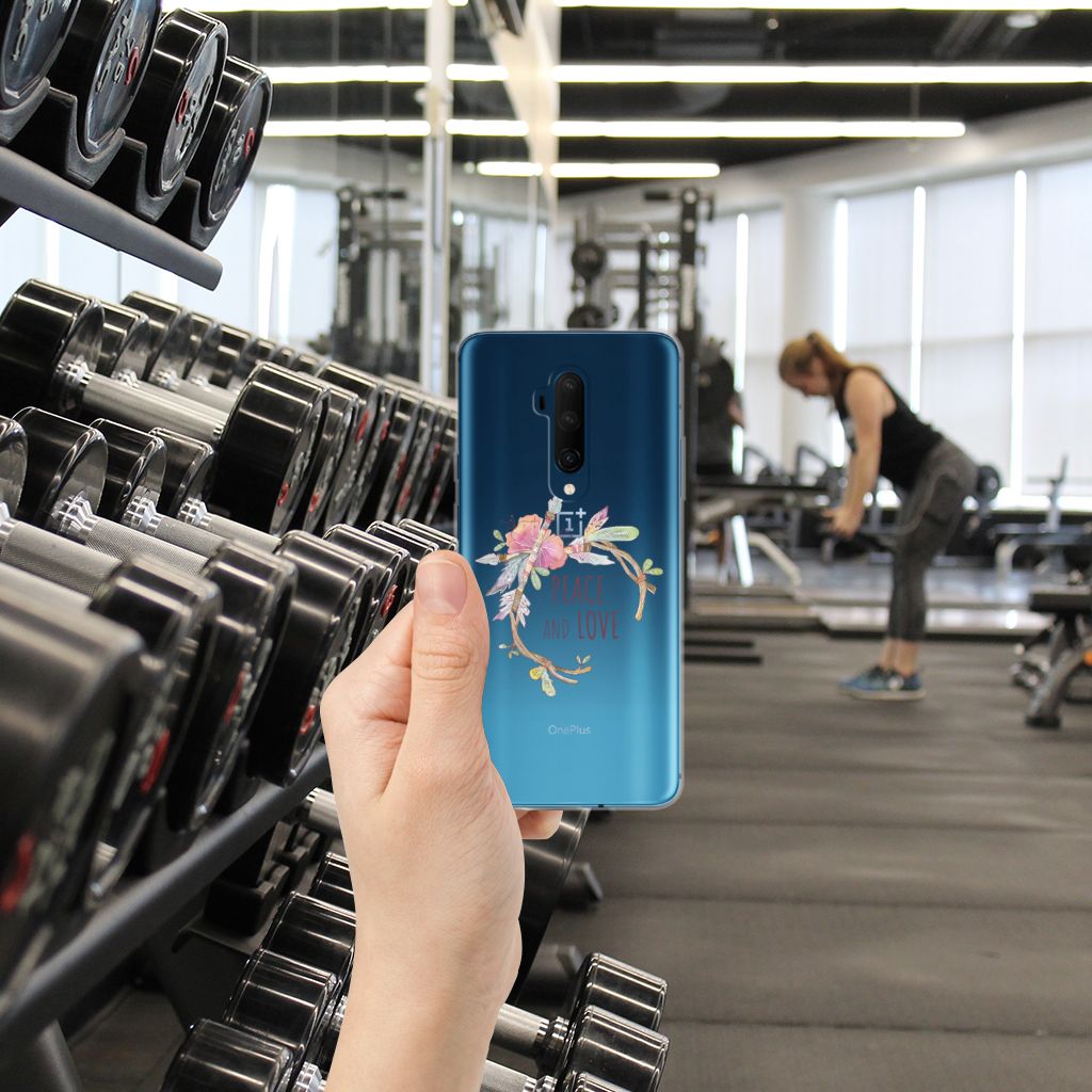 OnePlus 7T Pro Telefoonhoesje met Naam Boho Text
