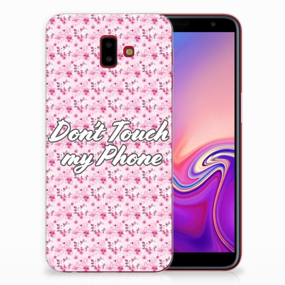 Samsung Galaxy J6 Plus (2018) Silicone-hoesje Flowers Pink DTMP