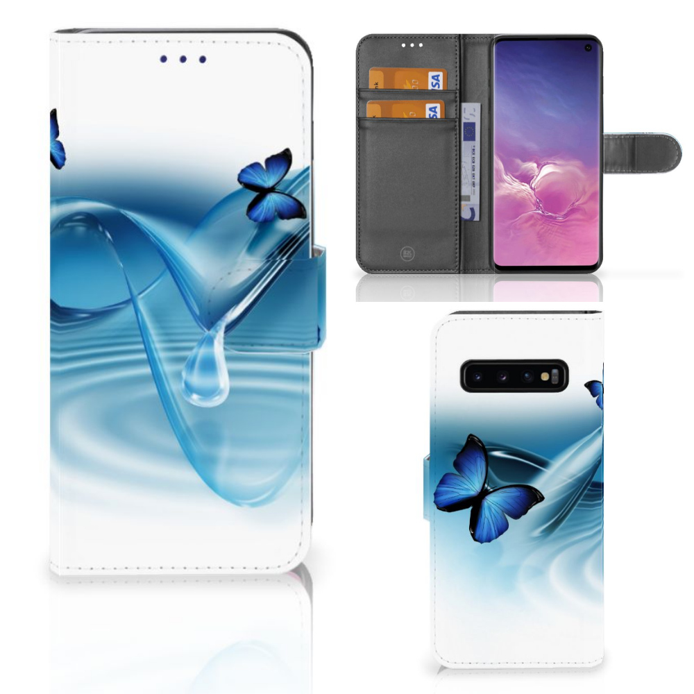 Samsung Galaxy S10 Telefoonhoesje met Pasjes Vlinders