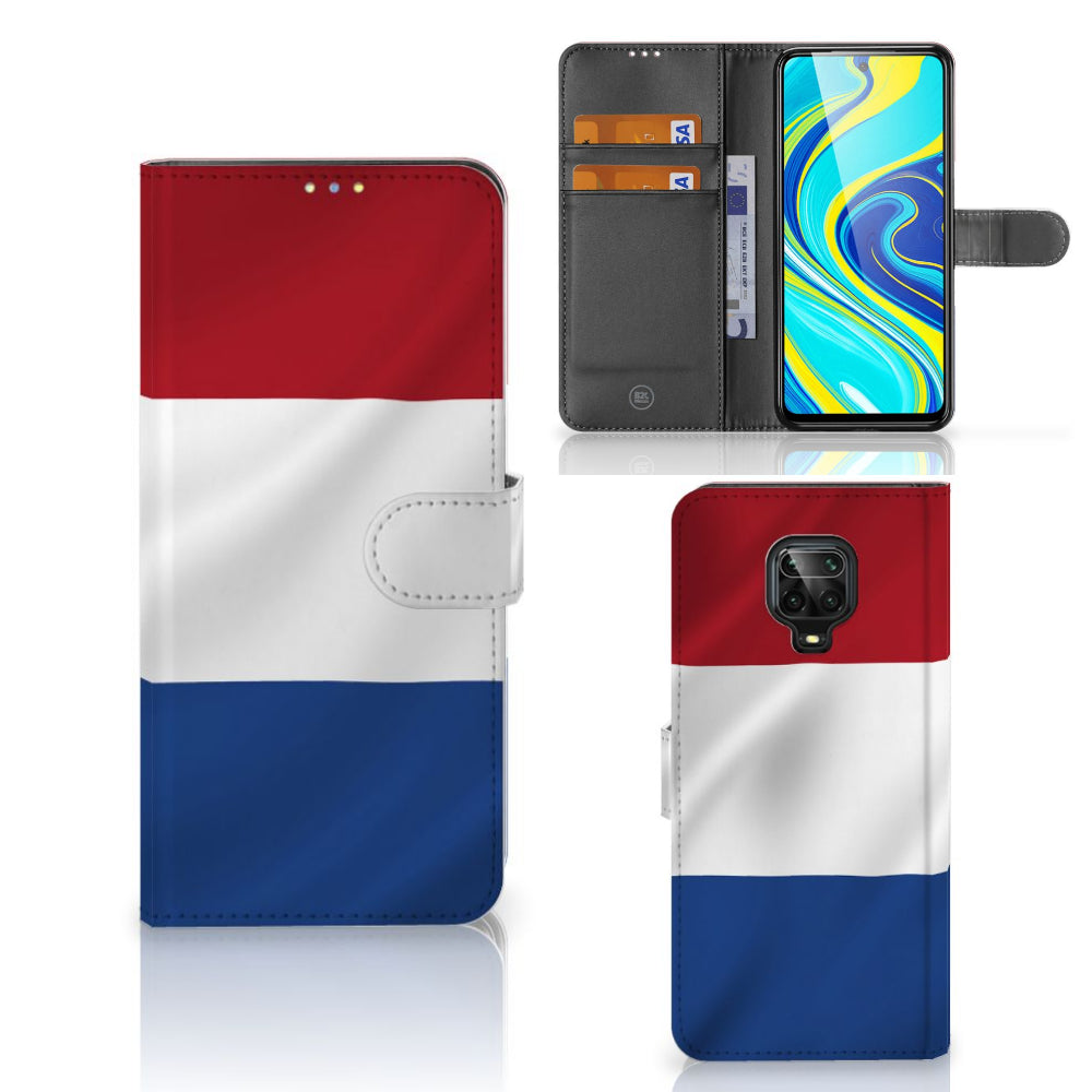 Xiaomi Redmi Note 9 Pro | Note 9S Bookstyle Case Nederlandse Vlag - Telefoonhoesje met Nederlandse vlag design.