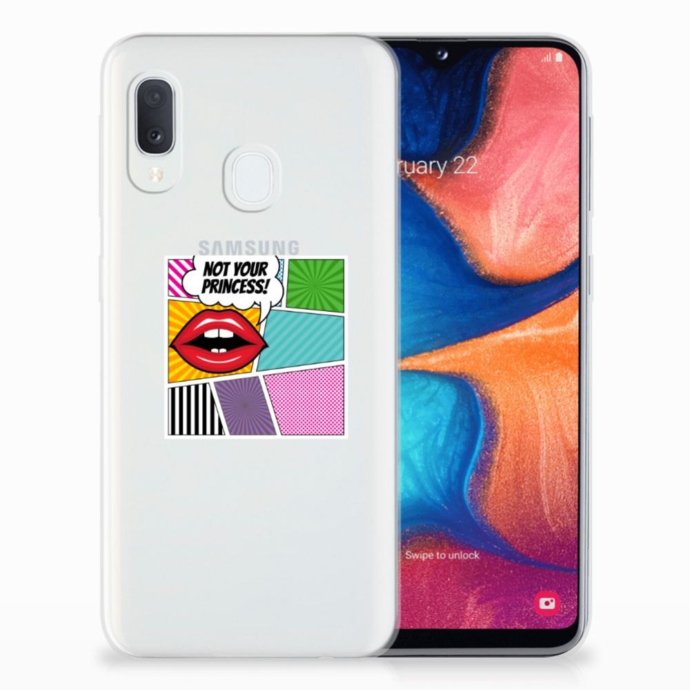 Samsung Galaxy A20e Silicone Back Cover Popart Princess