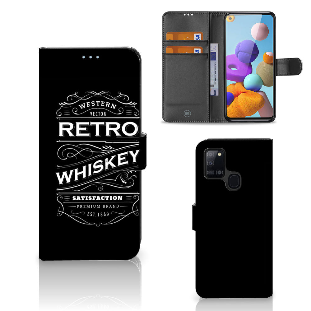 Samsung Galaxy A21s Book Cover Whiskey