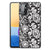 Samsung Galaxy M52 Bloemen Hoesje Black Flowers B2C Telecom