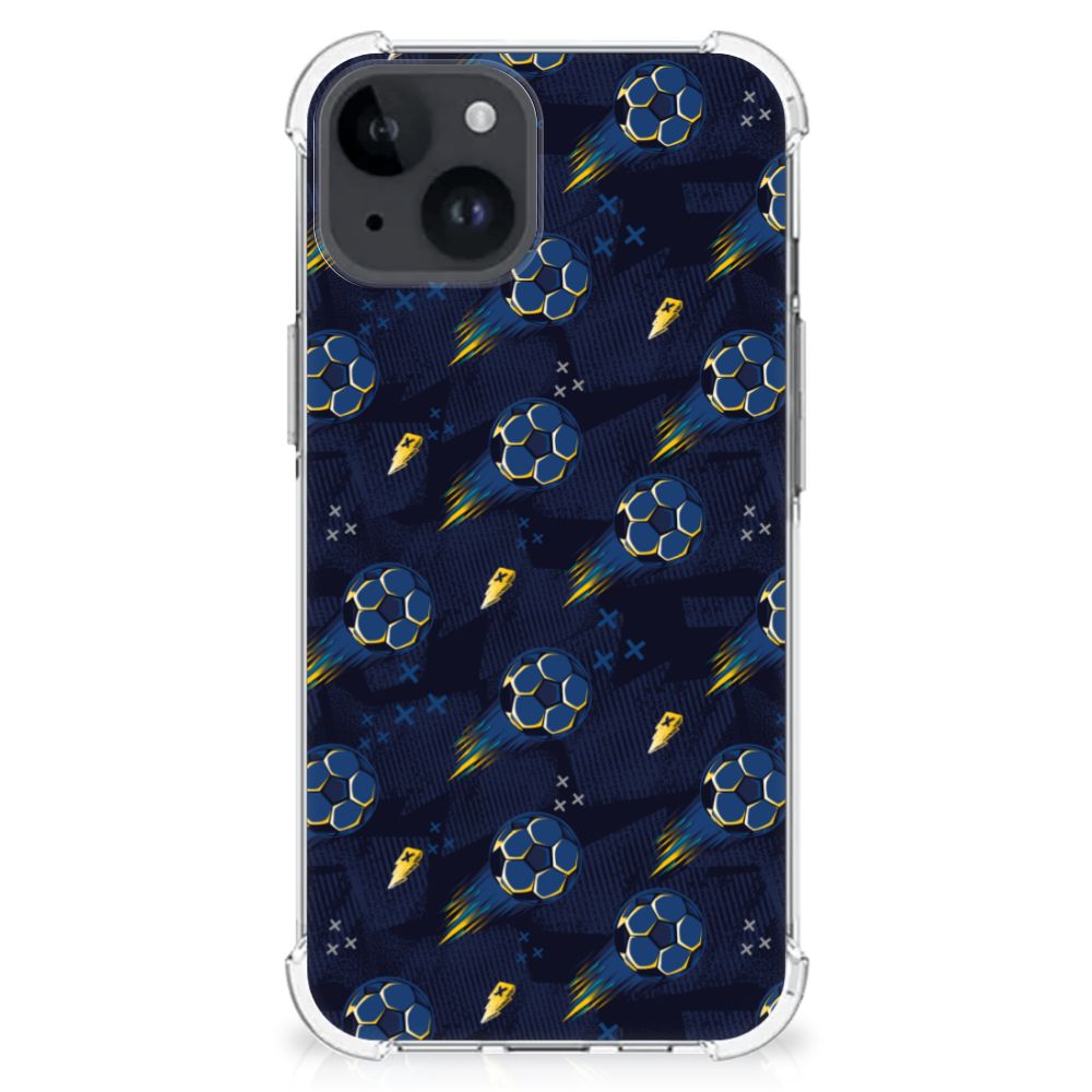 Doorzichtige Silicone Hoesje voor iPhone 15 Voetbal