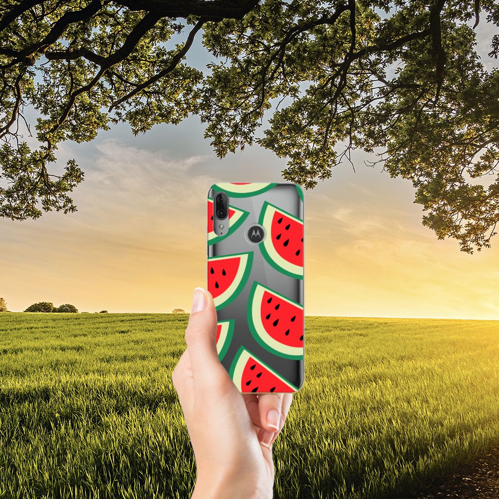 Motorola Moto E6 Plus Siliconen Case Watermelons