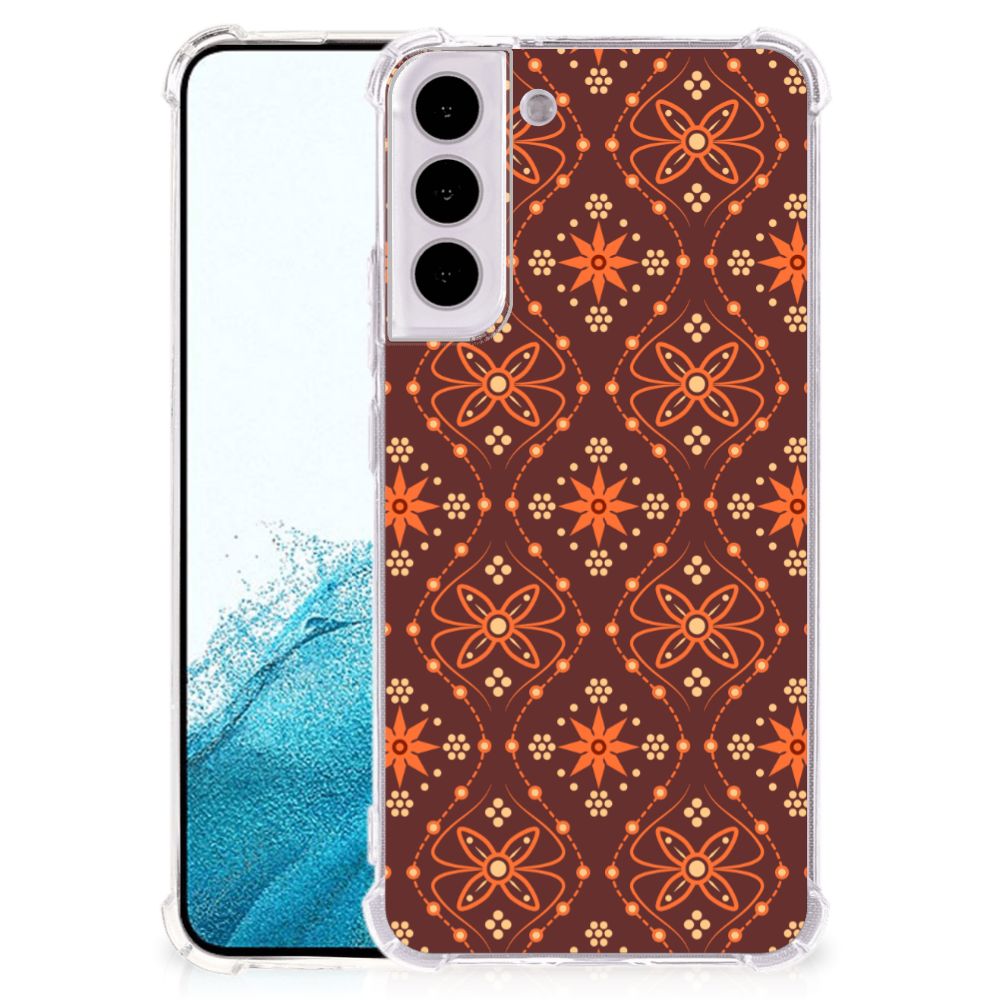 Samsung Galaxy S22 Plus Doorzichtige Silicone Hoesje Batik Brown B2C Telecom