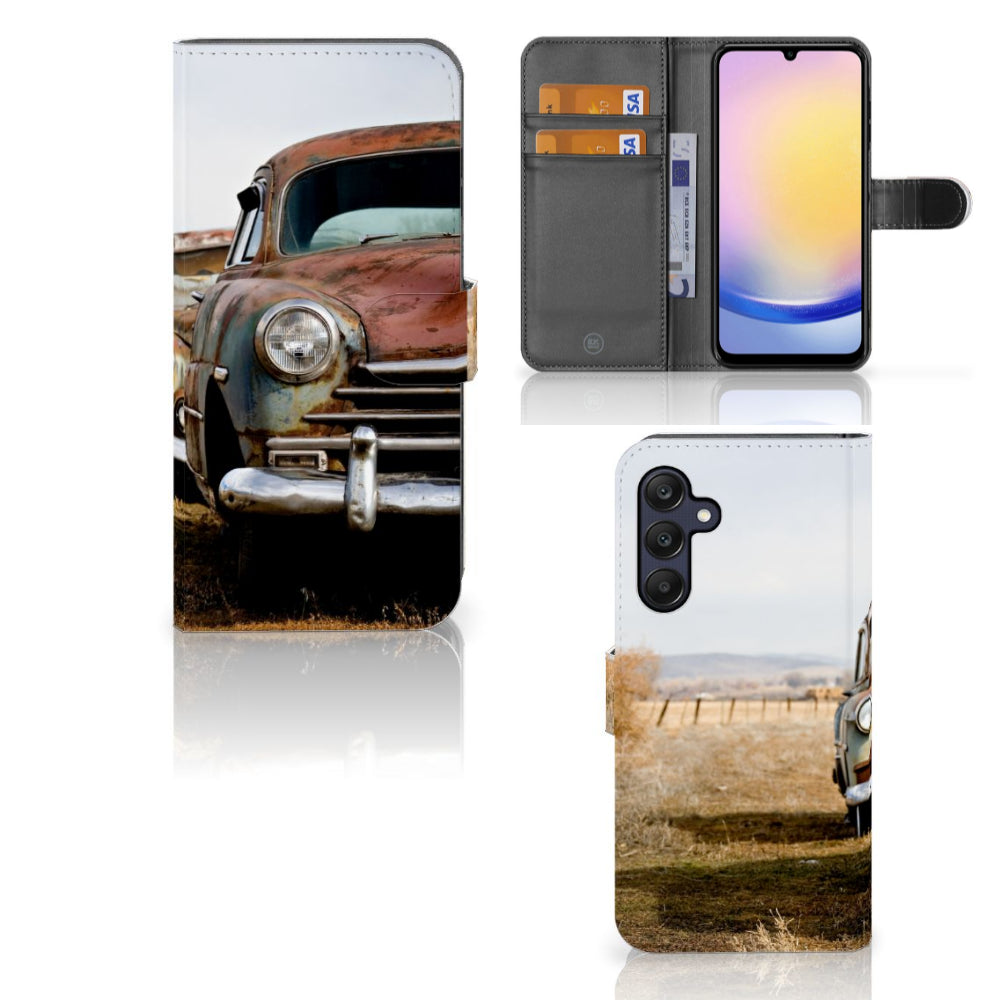 Samsung Galaxy A25 Telefoonhoesje met foto Vintage Auto
