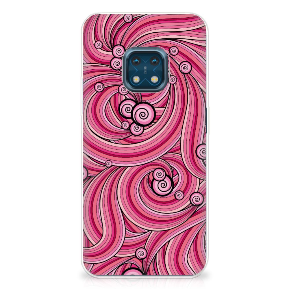Nokia XR20 Hoesje maken Swirl Pink