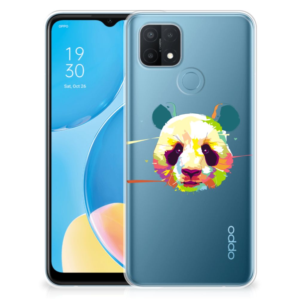 OPPO A15 Telefoonhoesje met Naam Panda Color B2C Telecom