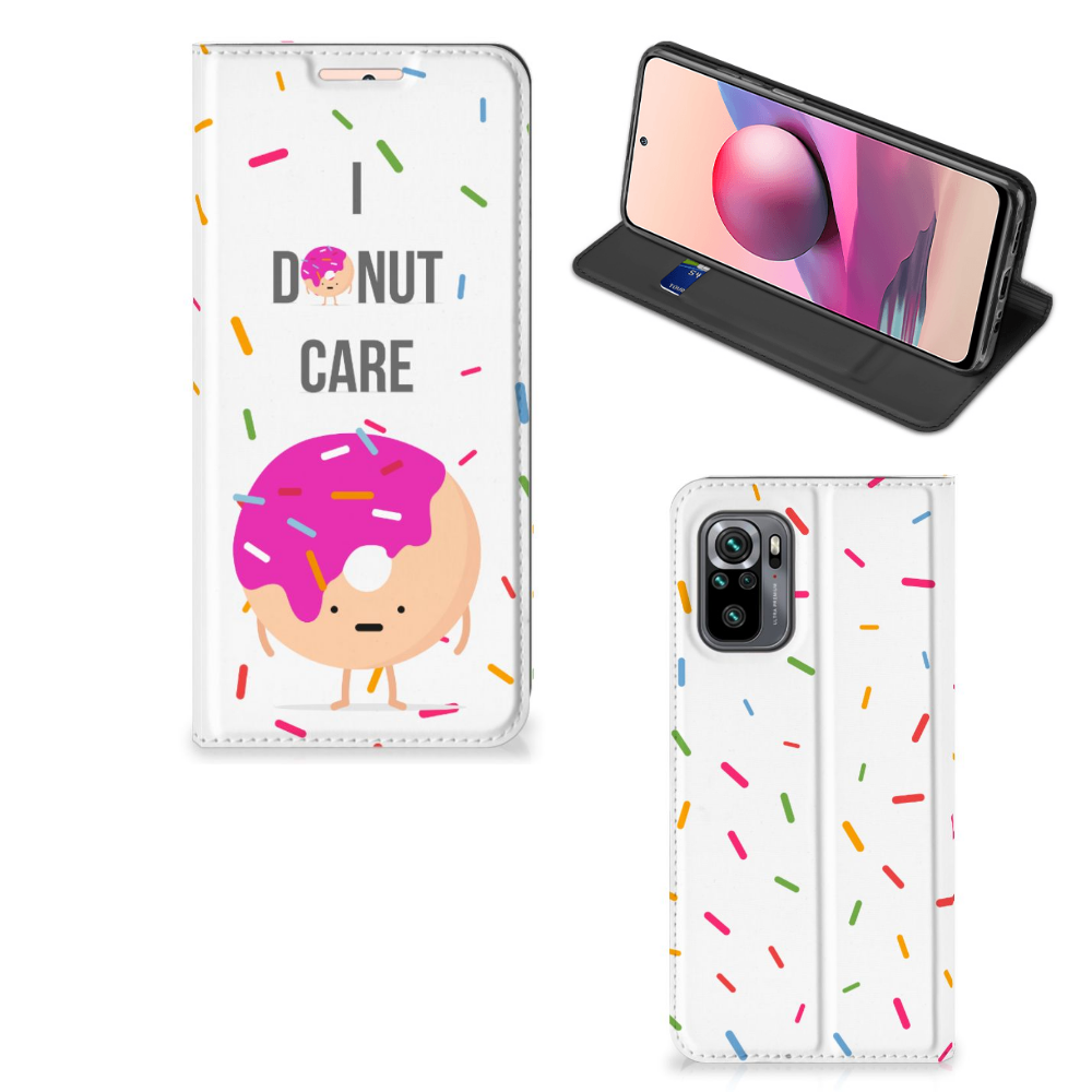 Xiaomi Redmi Note 10 4G | 10S | Poco M5s Flip Style Cover Donut Roze - B2C Telecom