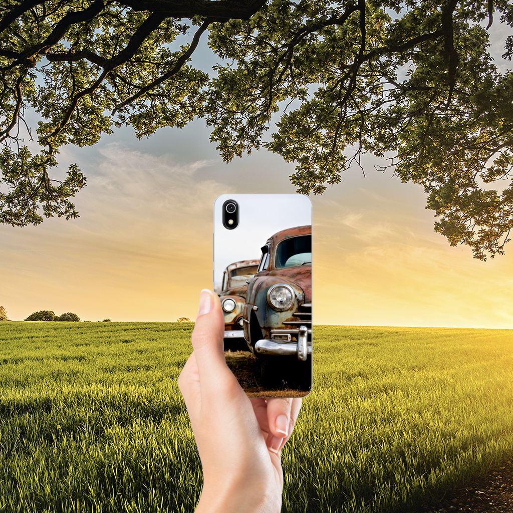Xiaomi Redmi 7A Siliconen Hoesje met foto Vintage Auto