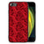 iPhone SE 2022 | SE 2020 | 7/8 Bloemen Hoesje Red Roses met rozenpatroon en zwarte rand, perfect voor bescherming en stijl.