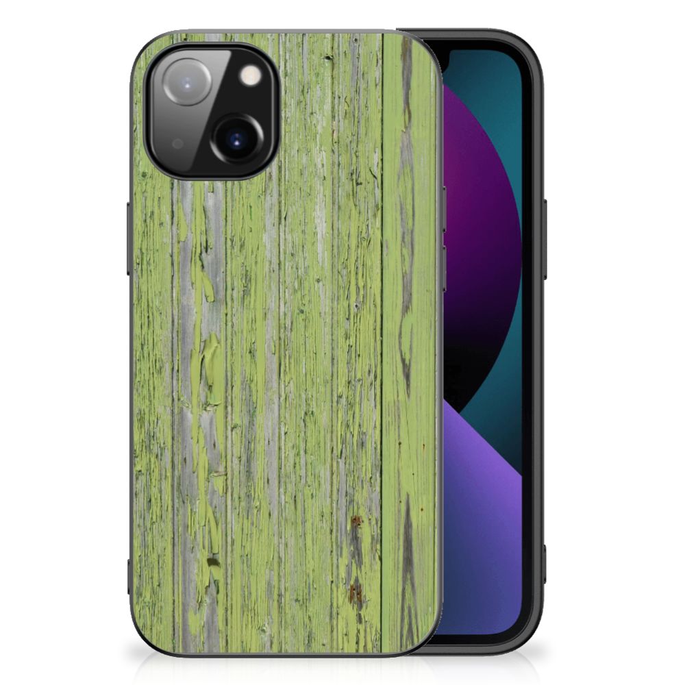 Apple iPhone 13 Houten Print Telefoonhoesje Green Wood B2C Telecom