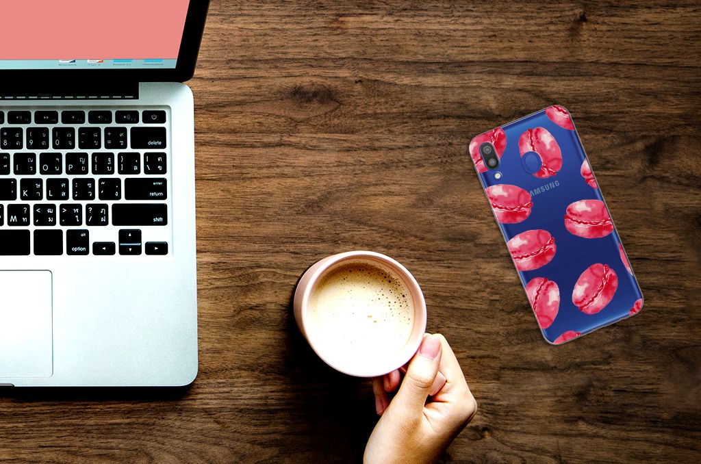 Samsung Galaxy M20 (Power) Siliconen Case Pink Macarons
