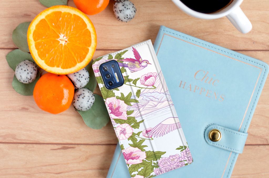 Motorola Moto G9 Plus Hoesje maken Bird Standing - B2C Telecom