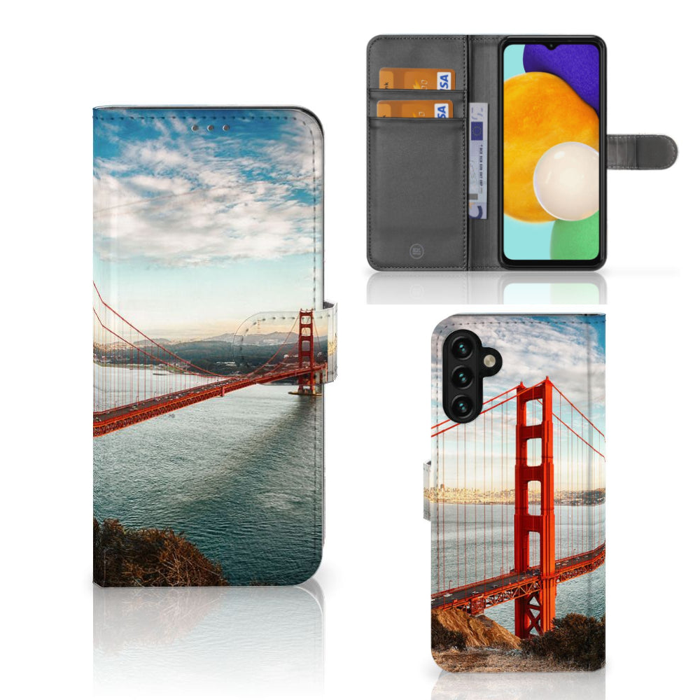 Samsung Galaxy A04s | Samsung Galaxy A13 5G Flip Cover Golden Gate Bridge