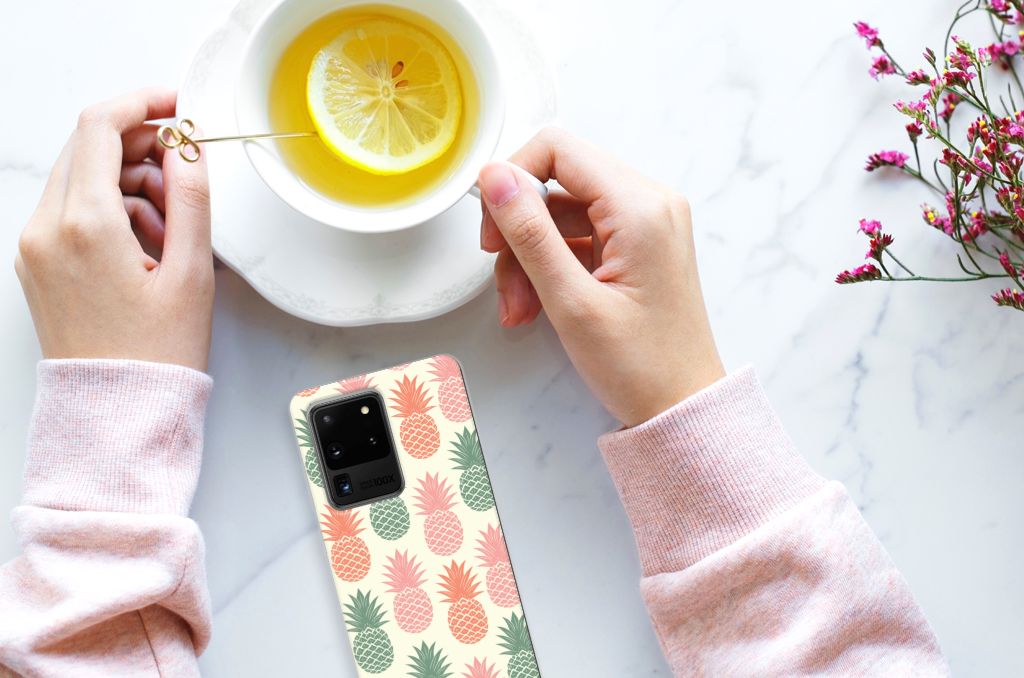 Samsung Galaxy S20 Ultra Siliconen Case Ananas B2C Telecom