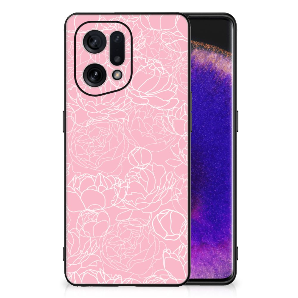 OPPO Find X5 Bloemen Hoesje White Flowers