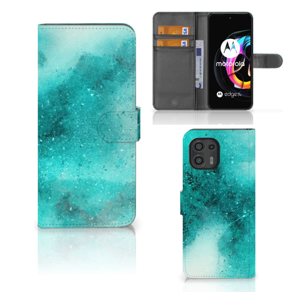 Hoesje Motorola Edge 20 Lite Painting Blue
