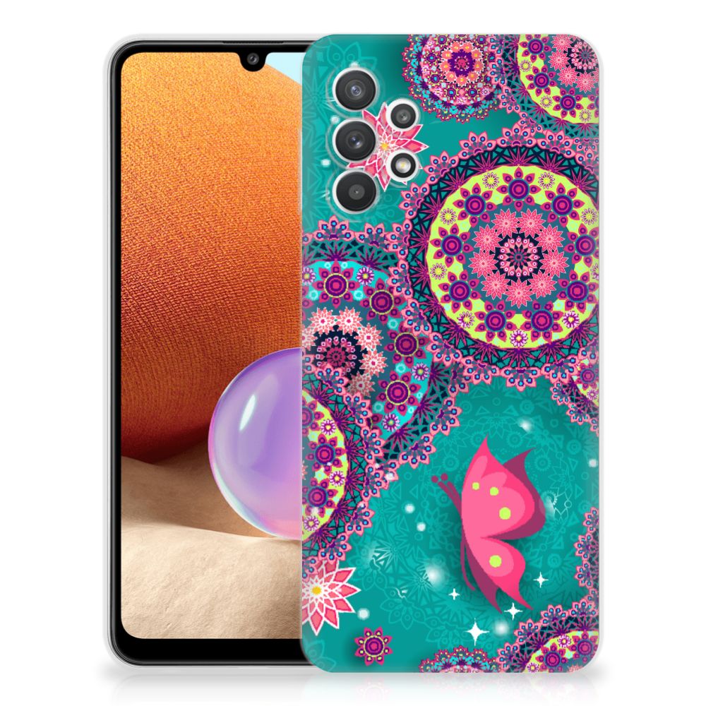 Samsung Galaxy A32 4G | A32 5G Enterprise Editie Hoesje maken Cirkels en Vlinders