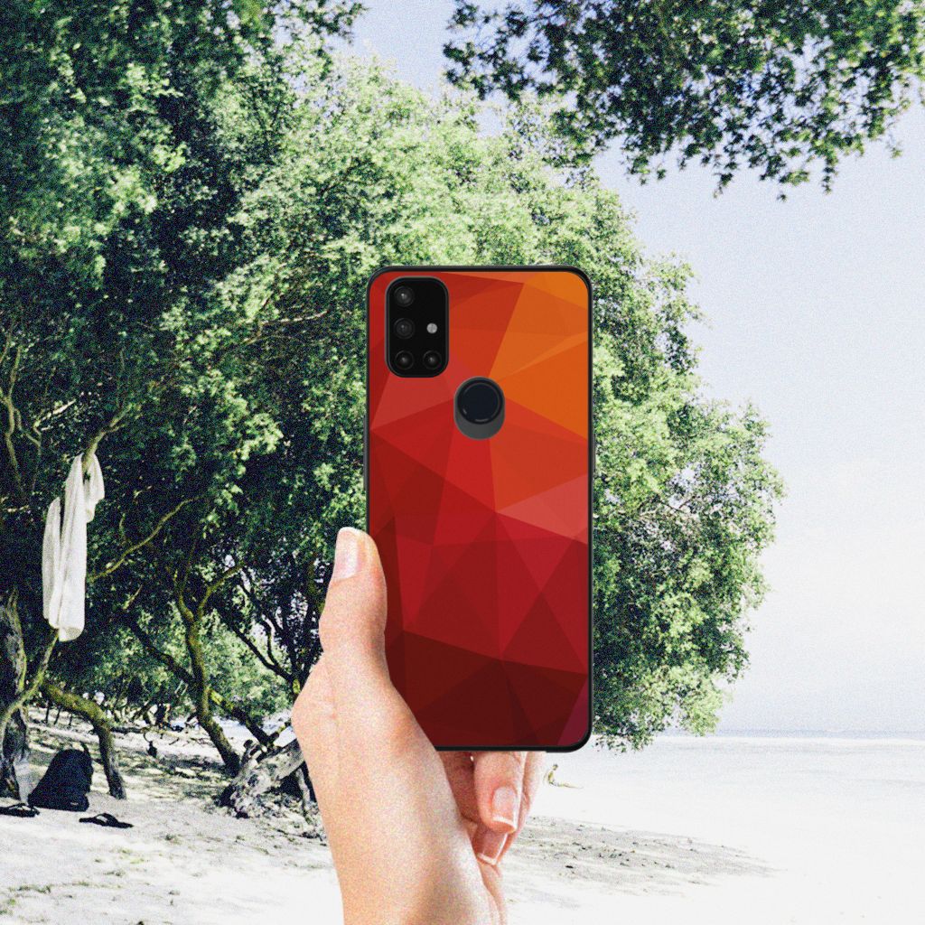 Backcover voor OnePlus Nord N10 5G Polygon Red B2C Telecom