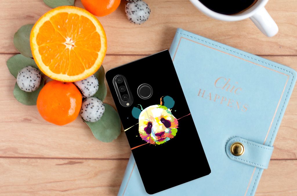Huawei P30 Lite New Edition Magnet Case Panda Color