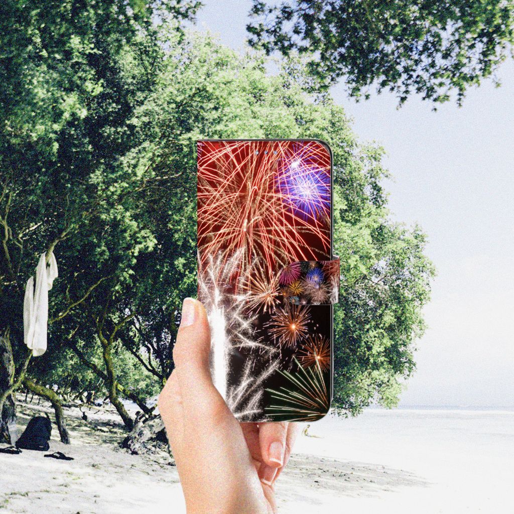 Motorola Moto G31 | G41 Wallet Case met Pasjes Vuurwerk