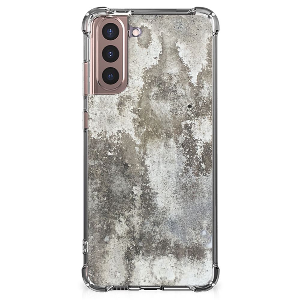 Samsung Galaxy S21 Plus Anti-Shock Hoesje Beton Print